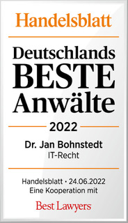 Auszeichnung Handelsblatt 2022 Dr Jan Bohnstedt